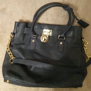 Navy Blue Leather Michael Kors handbag
